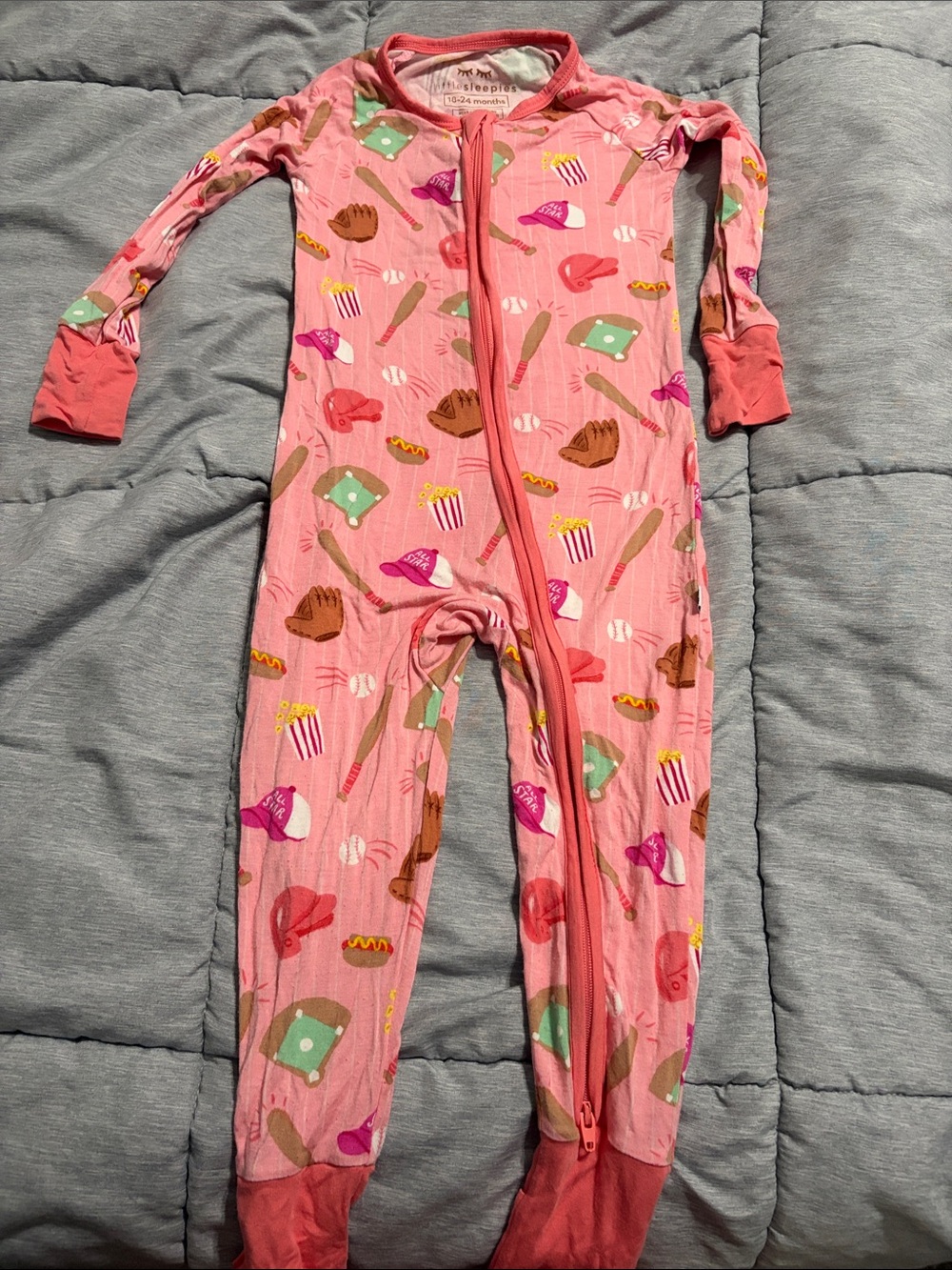 Little Sleepies baseball all stars 18-24m